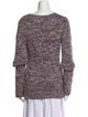 Theory Tweed Pattern Scoop Neck Sweater