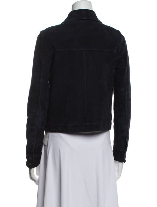 Theory Goat Leather Denim Jacket