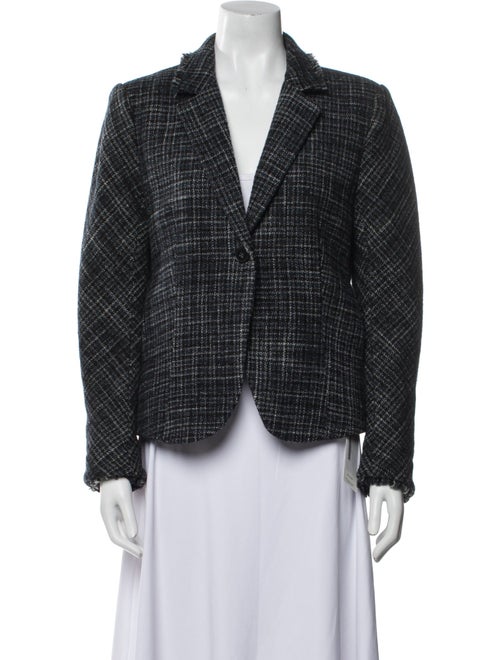 Theory Wool Plaid Print Blazer