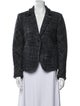 Theory Wool Plaid Print Blazer