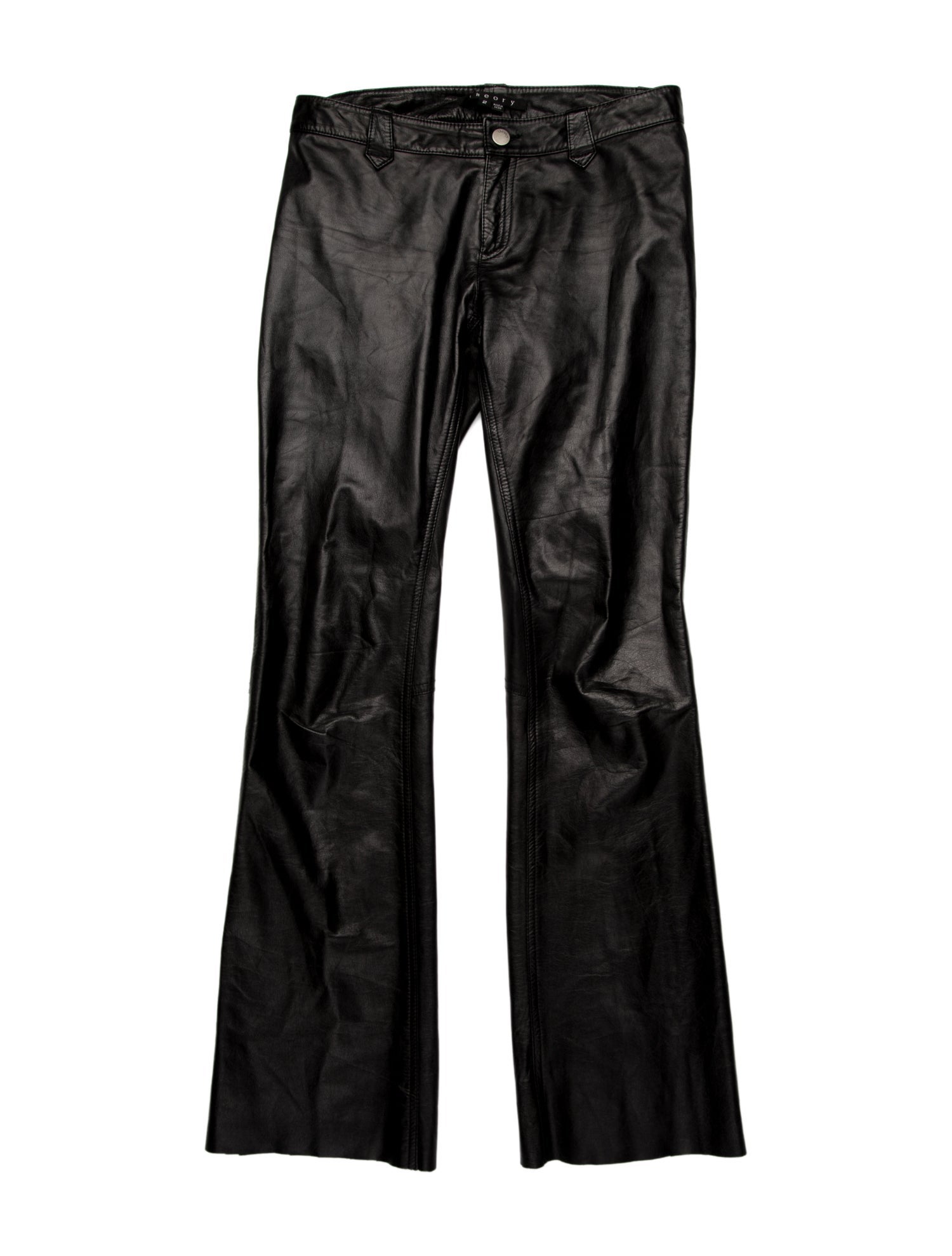 Theory Leather Wide Leg Pants