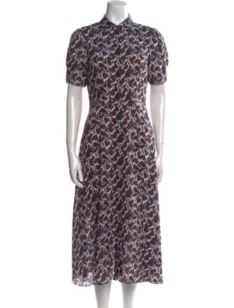 Theory Silk Midi Length Dress