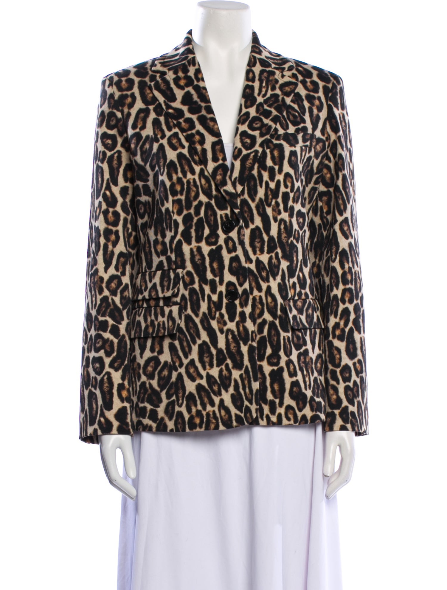 Theory Virgin Wool Animal Print Blazer