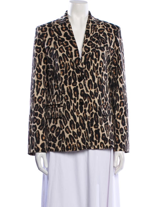 Theory Virgin Wool Animal Print Blazer