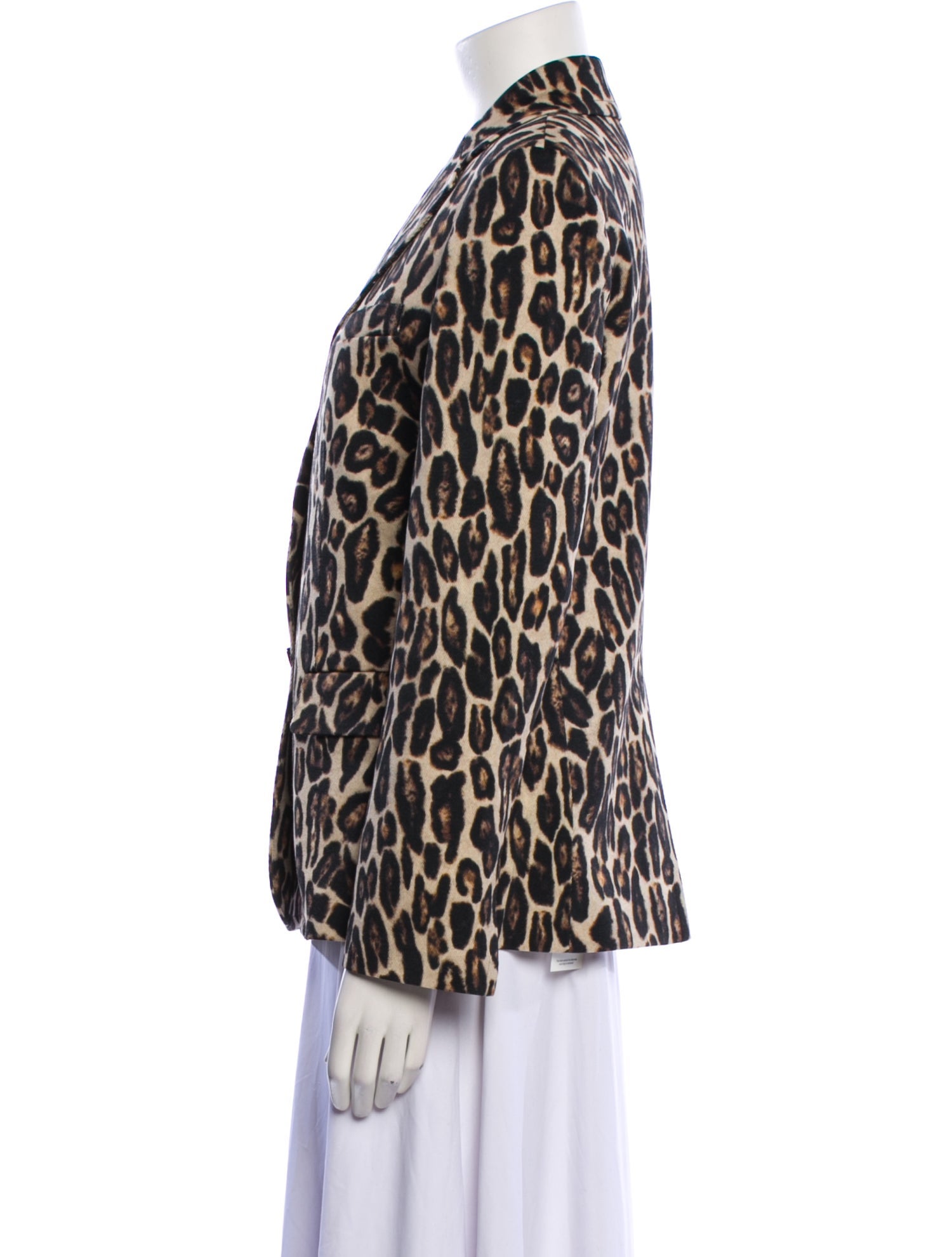 Theory Virgin Wool Animal Print Blazer