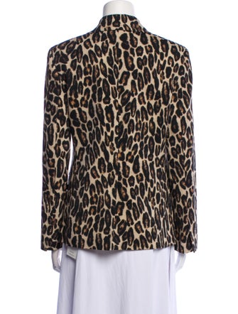 Theory Virgin Wool Animal Print Blazer