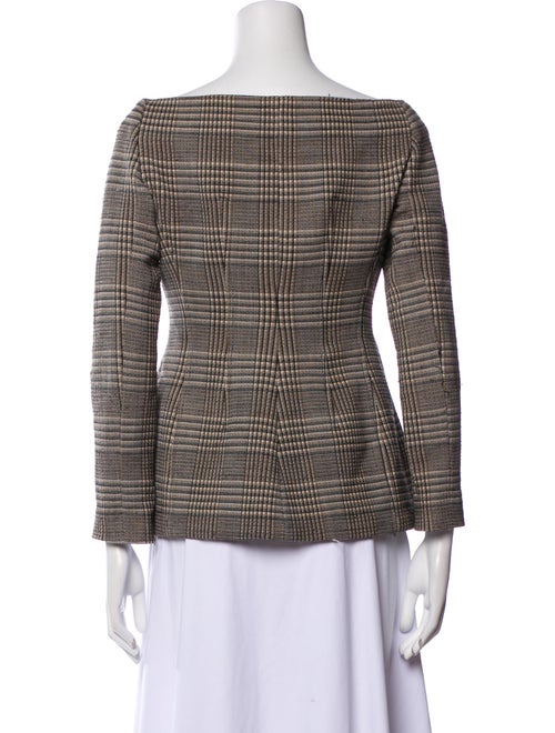 Theory Virgin Wool Plaid Print Jacket