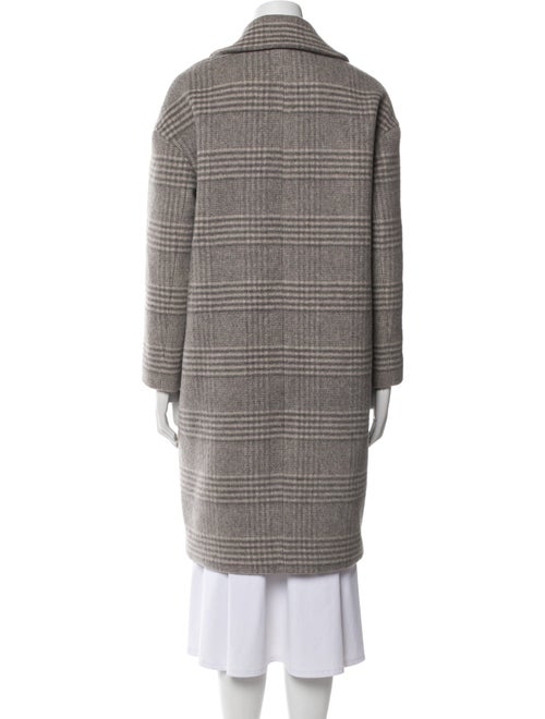 Theory Wool Plaid Print Peacoat