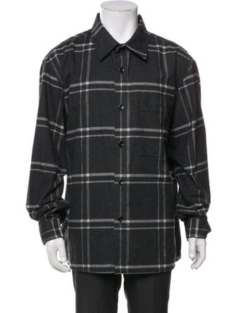 Theory Plaid Print Peacoat