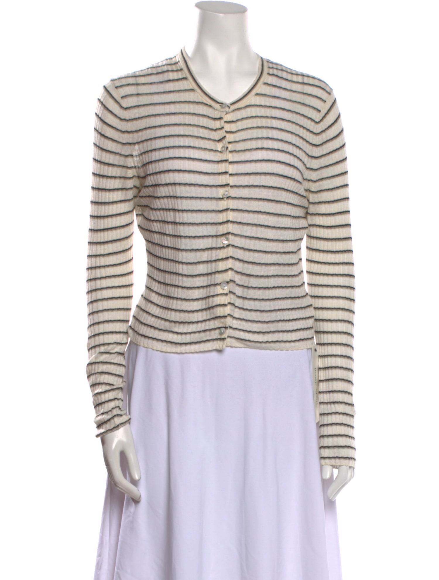 Theory Linen Striped Sweater