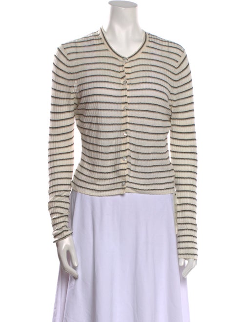 Theory Linen Striped Sweater