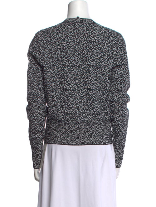 Theory Animal Print Crew Neck Sweater