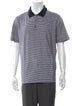 Theory Striped V-Neck Polo Shirt