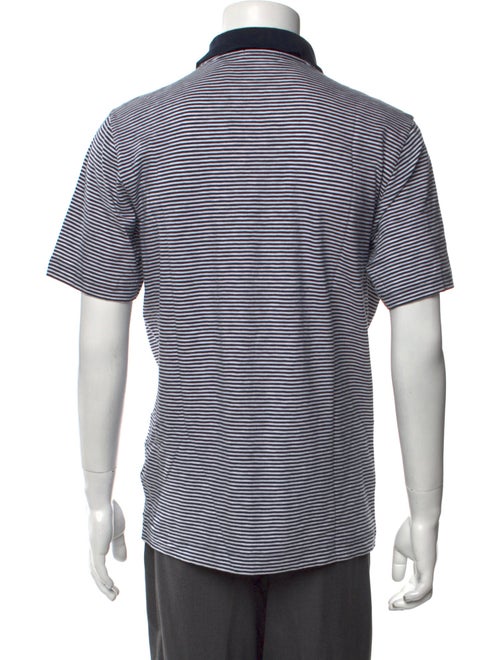 Theory Striped V-Neck Polo Shirt