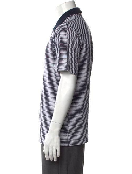 Theory Striped Crew Neck Polo Shirt