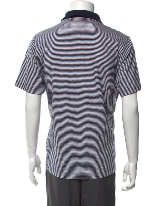 Theory Striped Crew Neck Polo Shirt