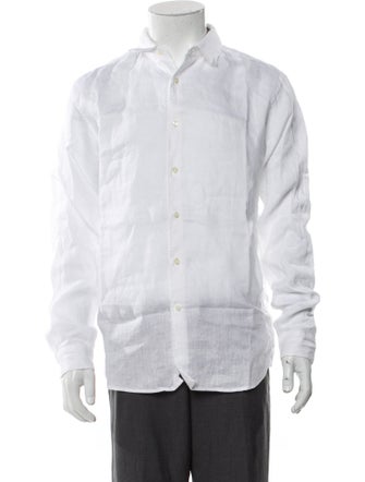 Theory Linen Long Sleeve Dress Shirt