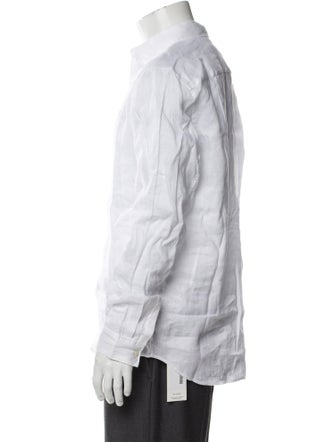 Theory Linen Long Sleeve Dress Shirt