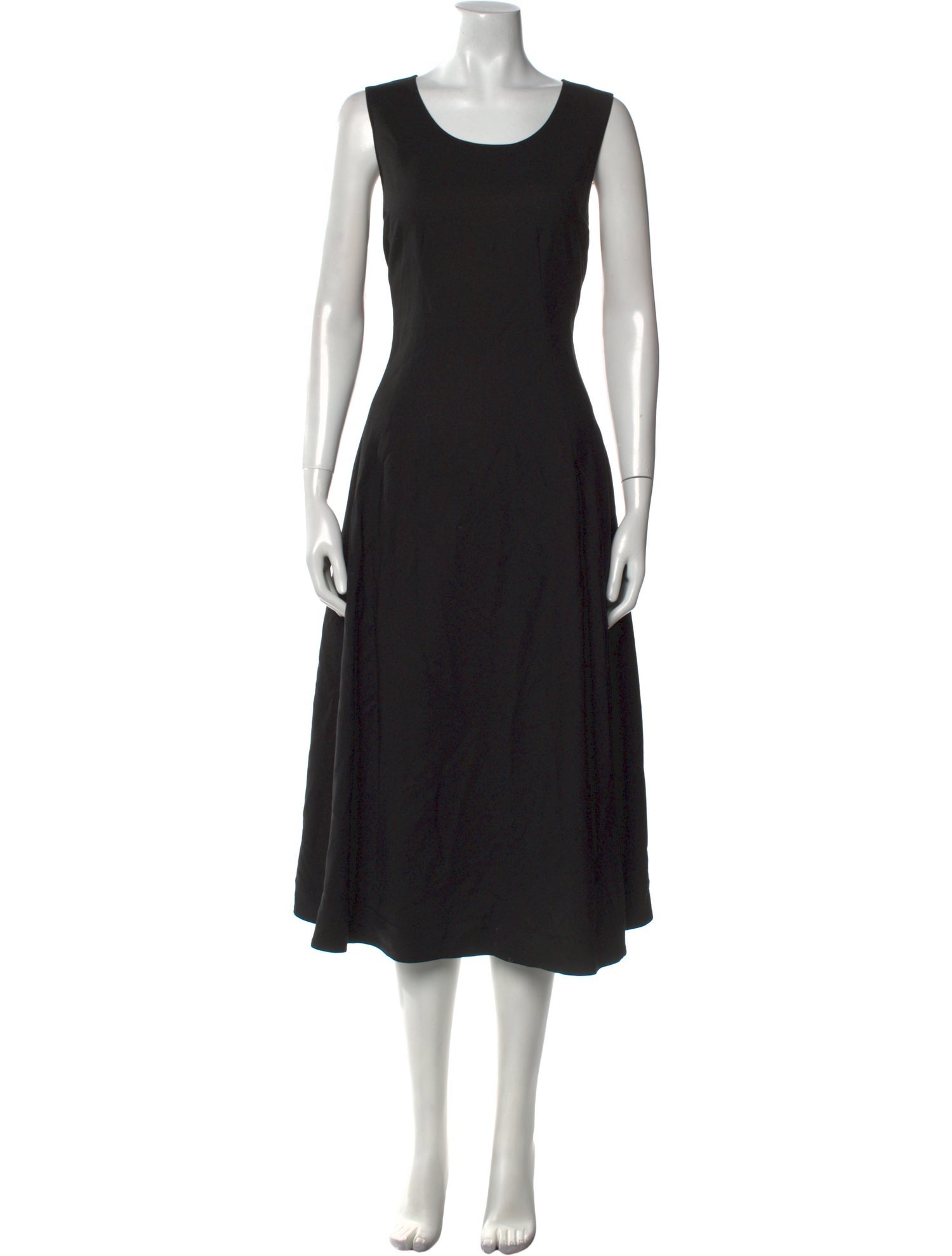 Theory Scoop Neck Midi Length Dress