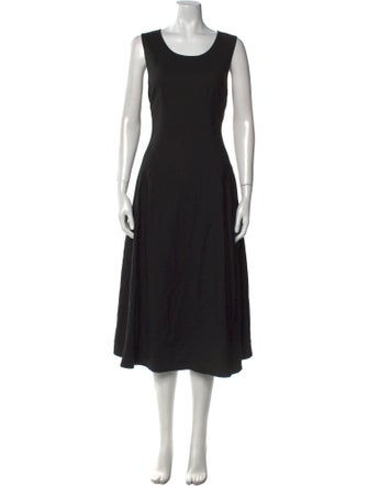 Theory Scoop Neck Midi Length Dress