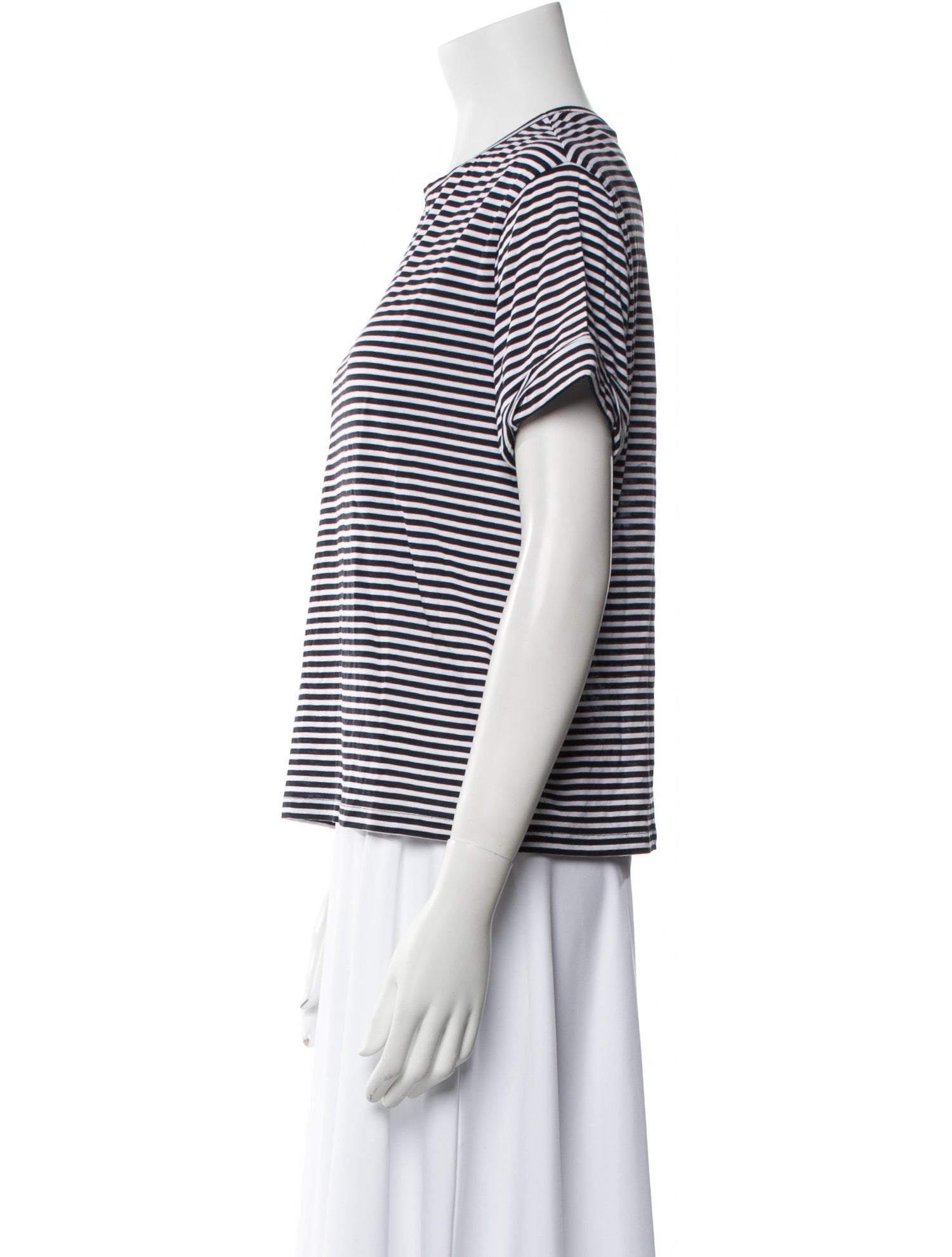 Theory Striped Crew Neck T-Shirt
