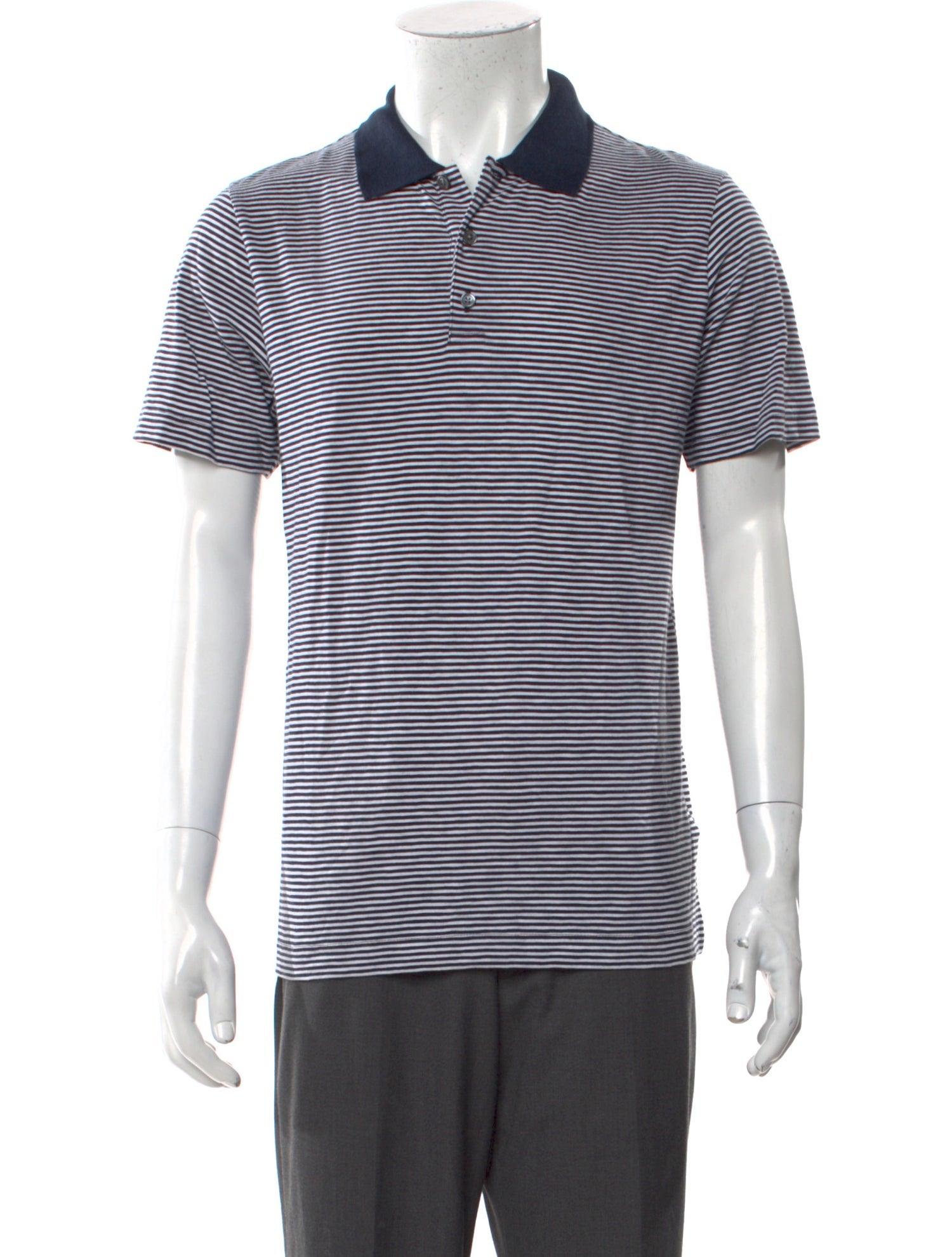 Theory Striped Collar Polo Shirt w/ Tags