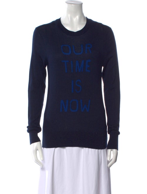 Theory Graphic Print Crew Neck Sweater