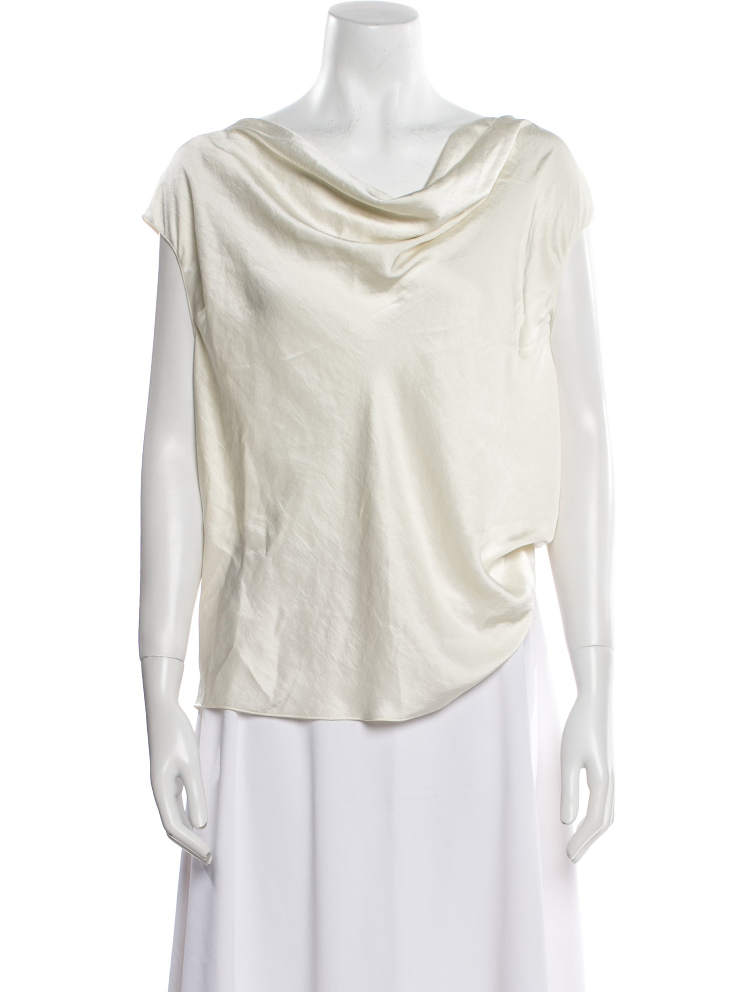 Theory Satin Cowl Neck Blouse w/ Tags