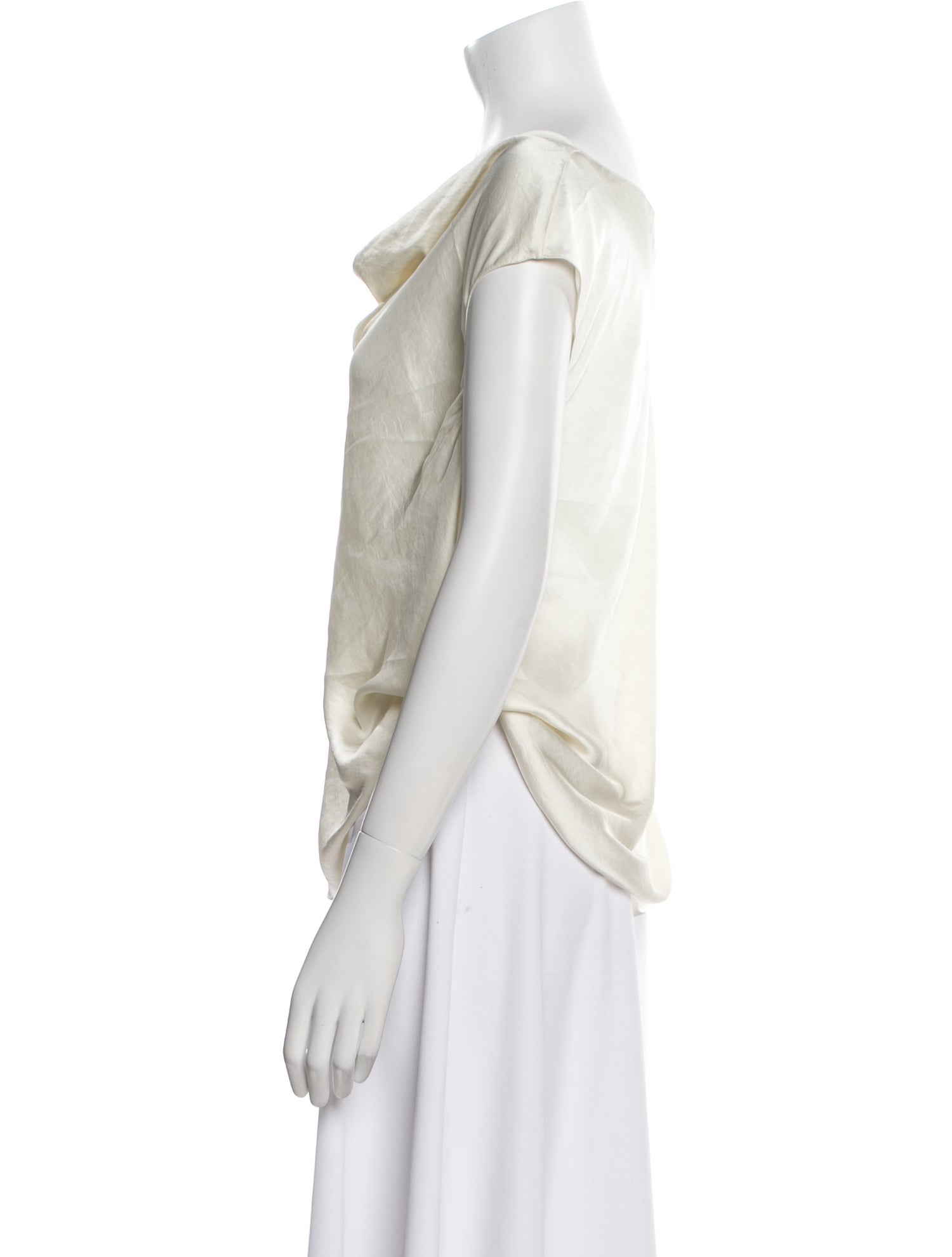 Theory Satin Cowl Neck Blouse w/ Tags