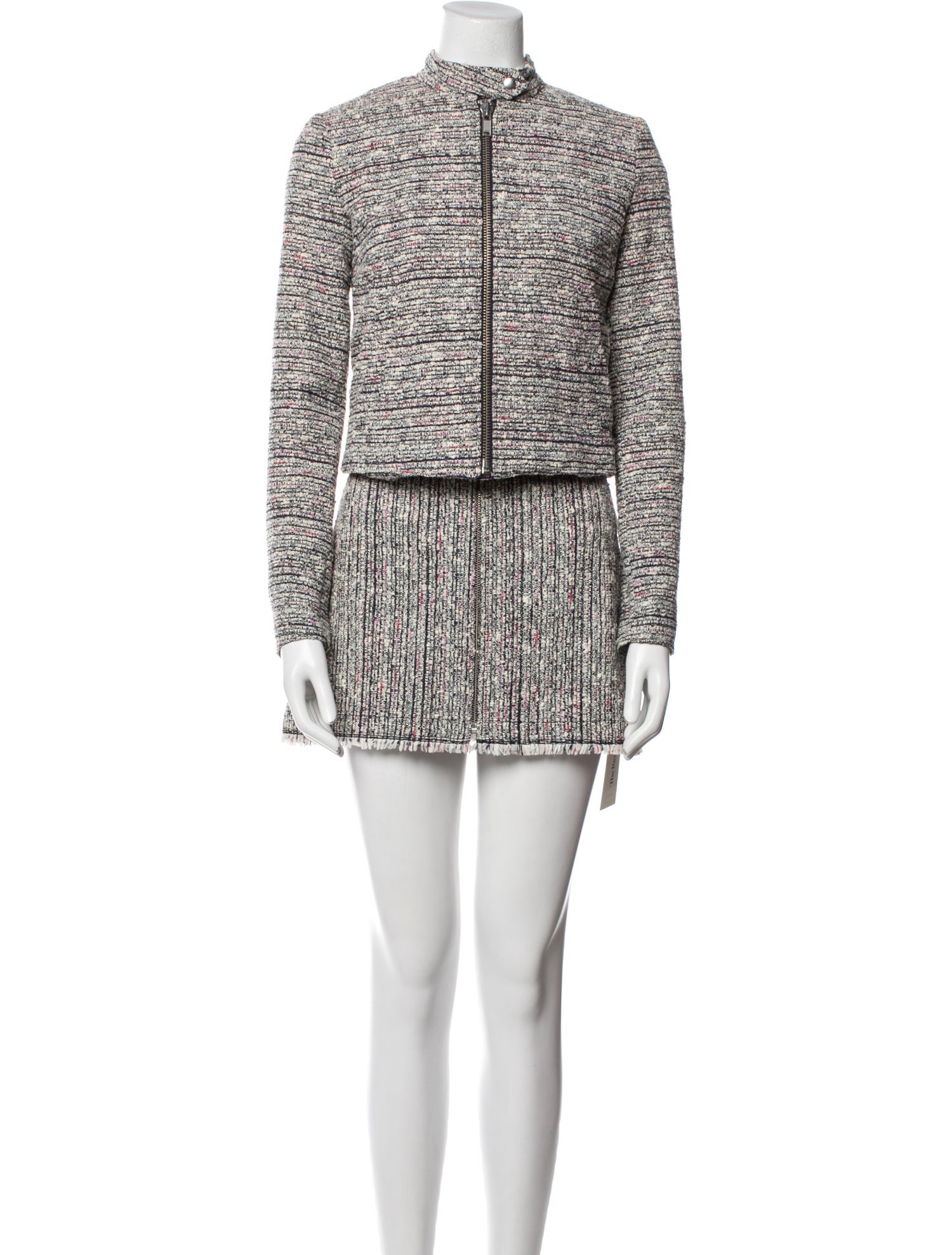 Theory Tweed Pattern Skirt Suit