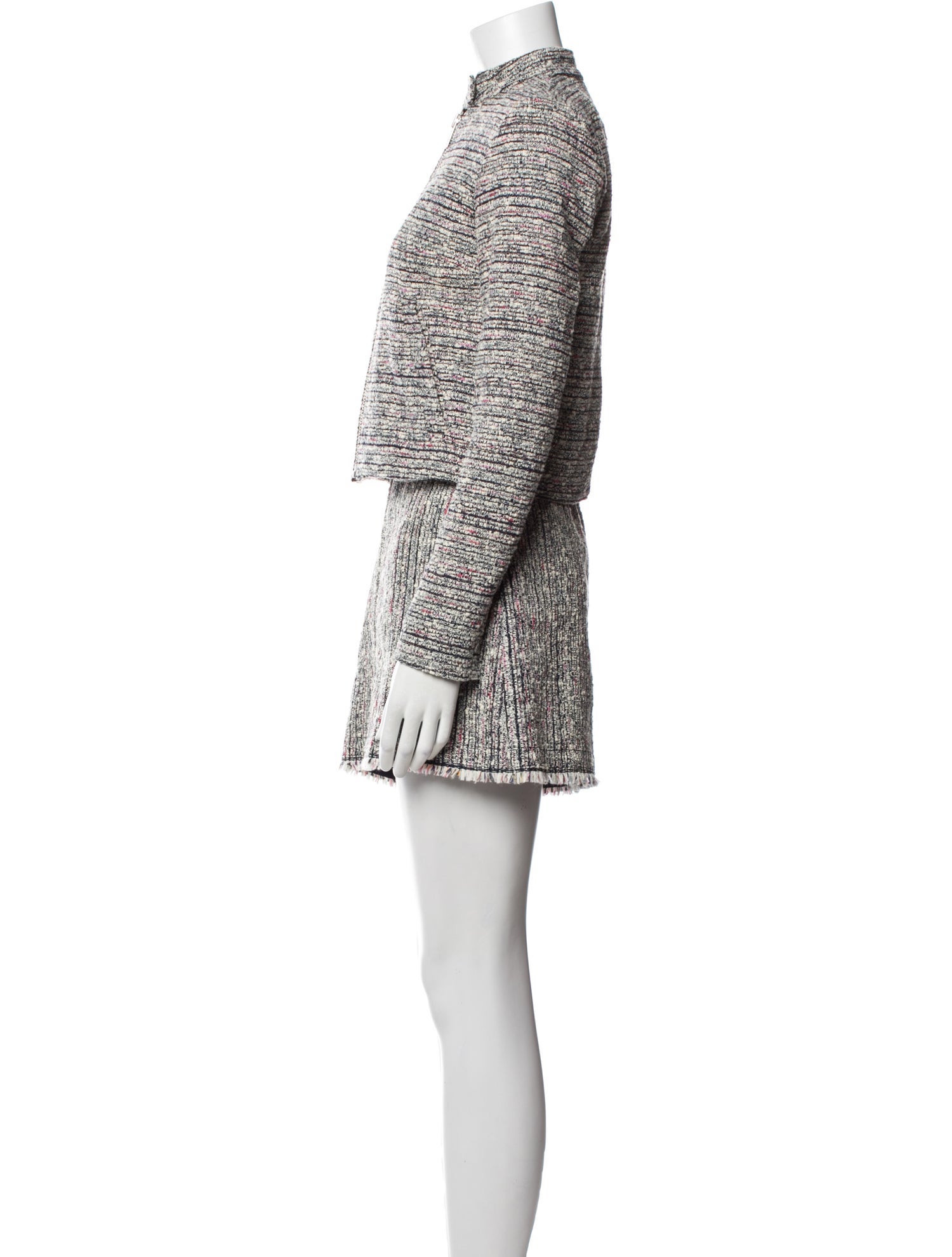 Theory Tweed Pattern Skirt Suit