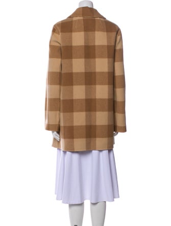 Theory Wool Plaid Print Coat