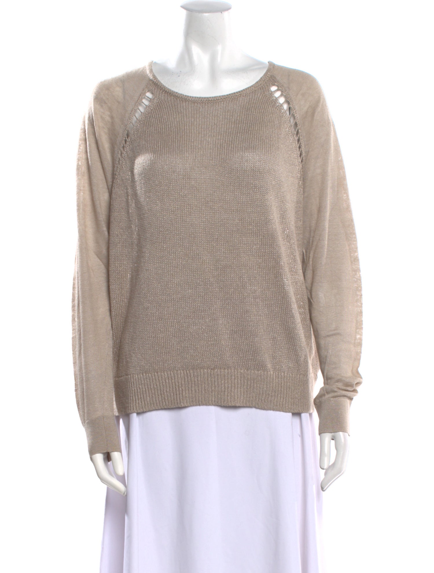 Theory Linen Scoop Neck Sweater