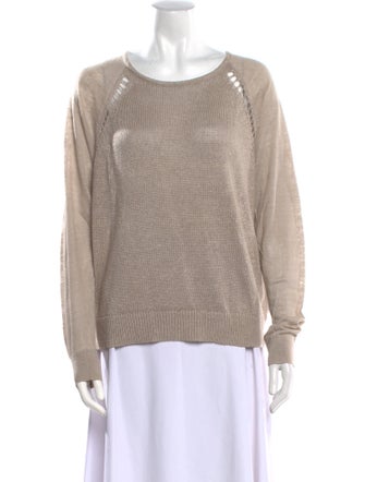 Theory Linen Scoop Neck Sweater