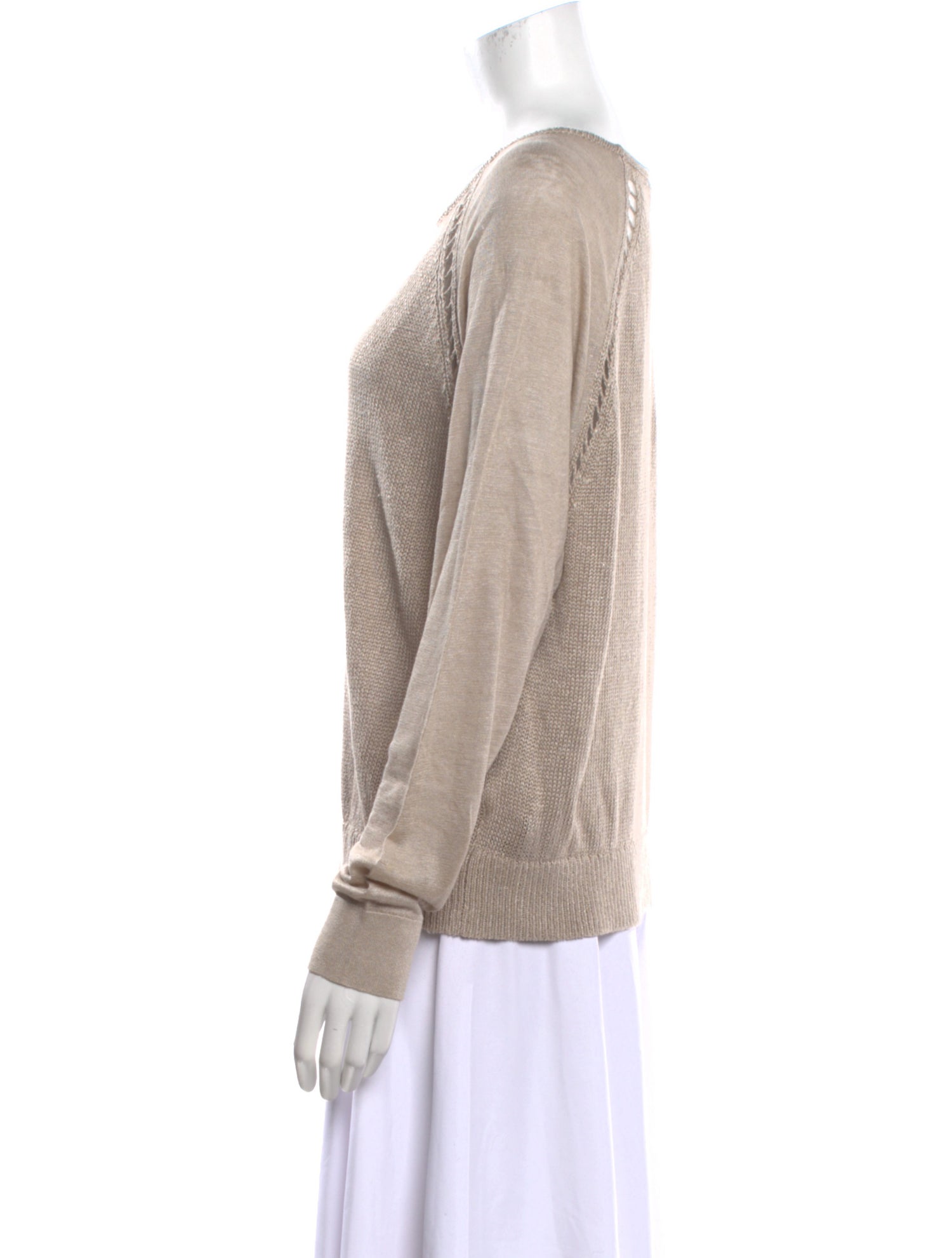 Theory Linen Scoop Neck Sweater