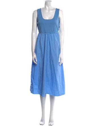 Theory Square Neckline Midi Length Dress