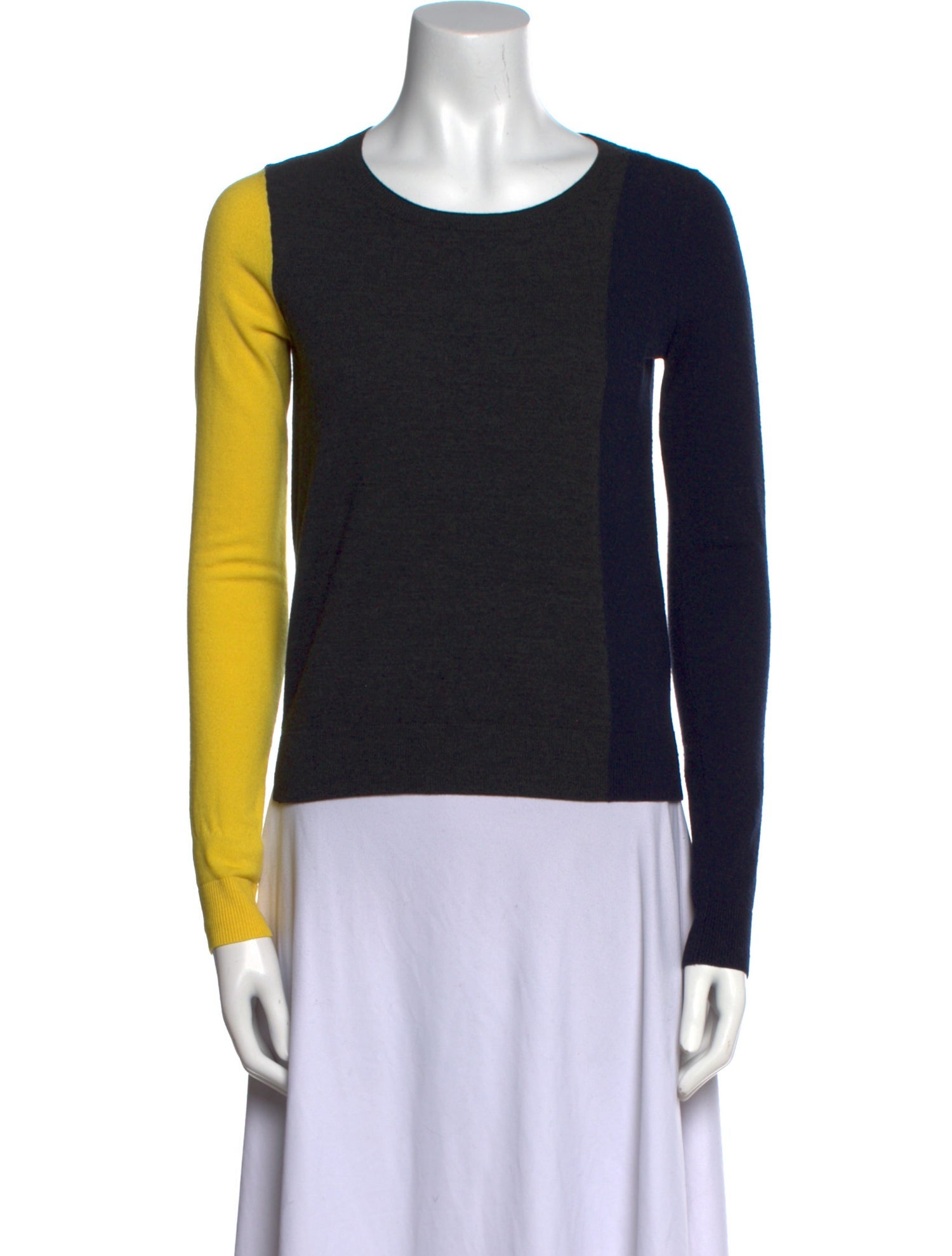 Theory Wool Colorblock Pattern Sweater