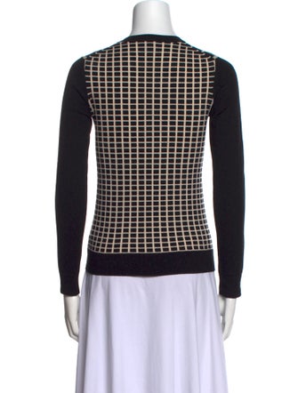 Theory Wool Plaid Print Sweater