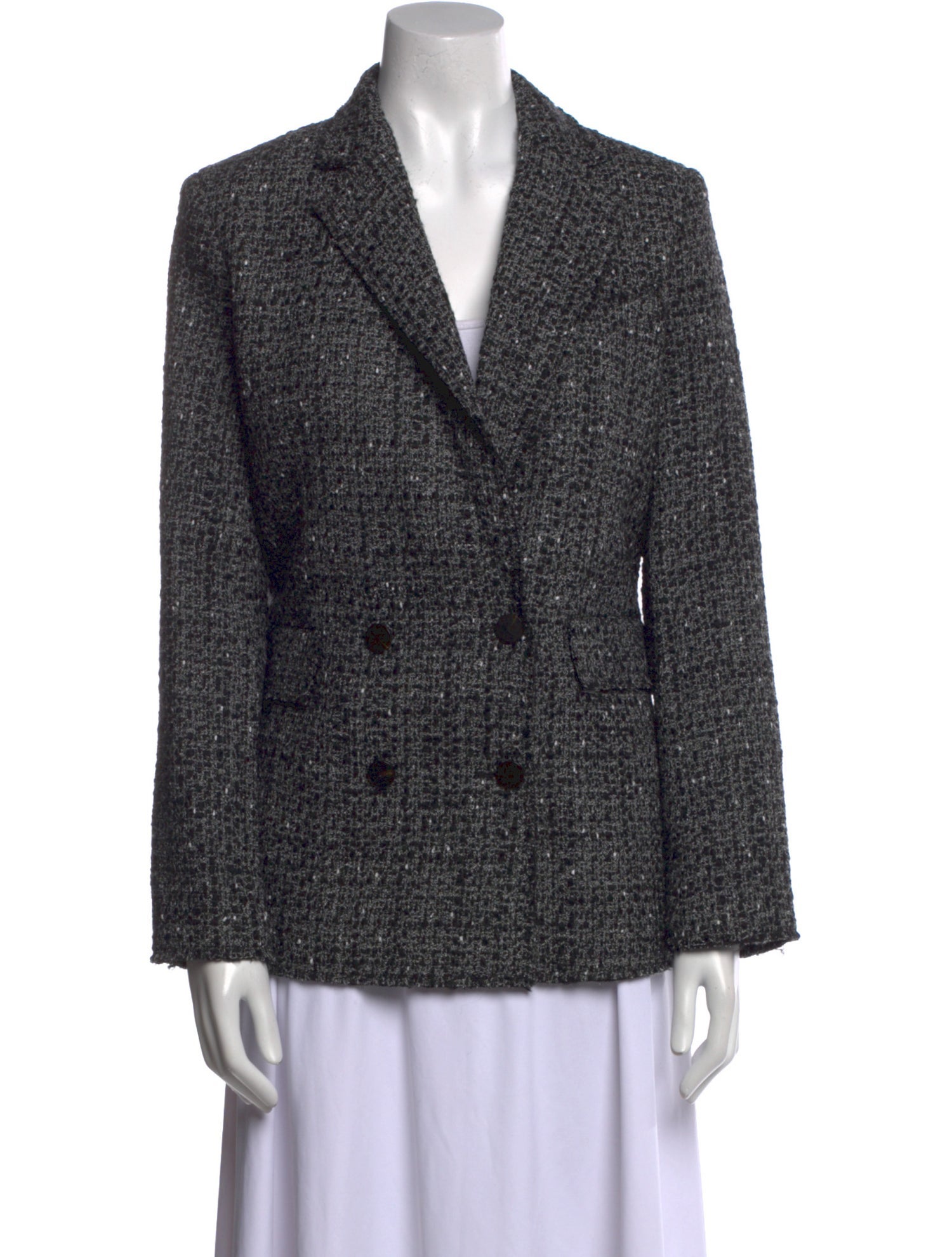 Theory Tweed Pattern V-Neck Sweater w/ Tags