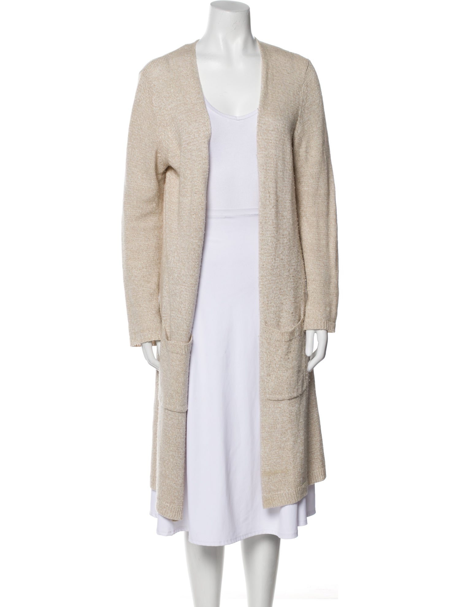 Theory Linen Open Front Sweater