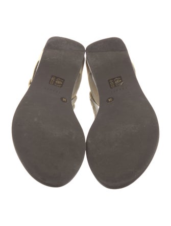 Theory Leather Printed Slingback Sandals