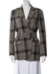 Theory Plaid Print Blazer
