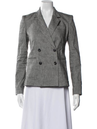 Theory Linen Plaid Print Blazer