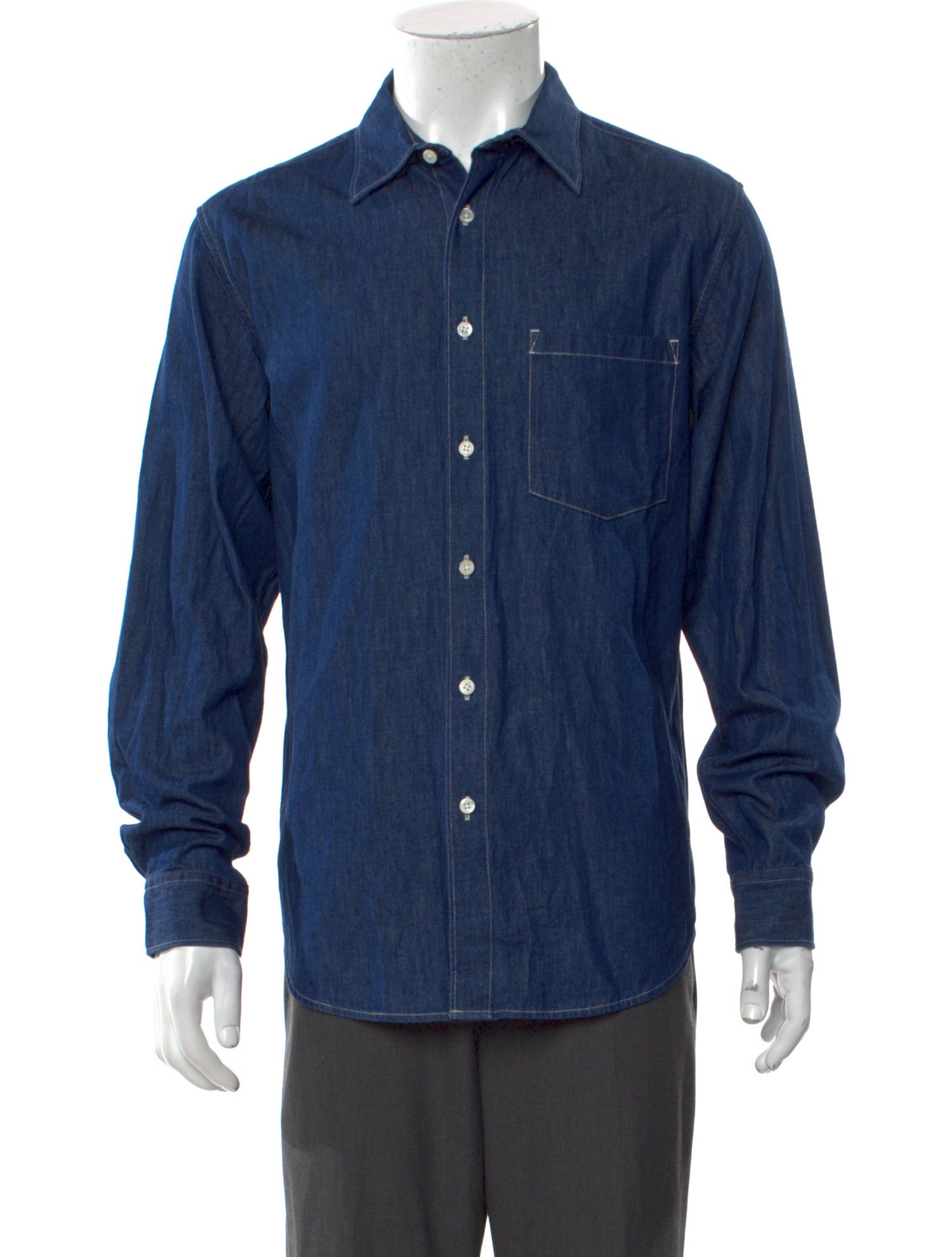 Theory Long Sleeve Denim Shirt w/ Tags
