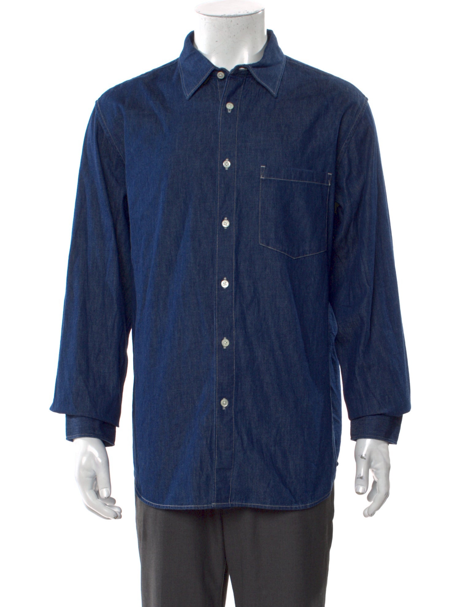 Theory Long Sleeve Denim Shirt w/ Tags