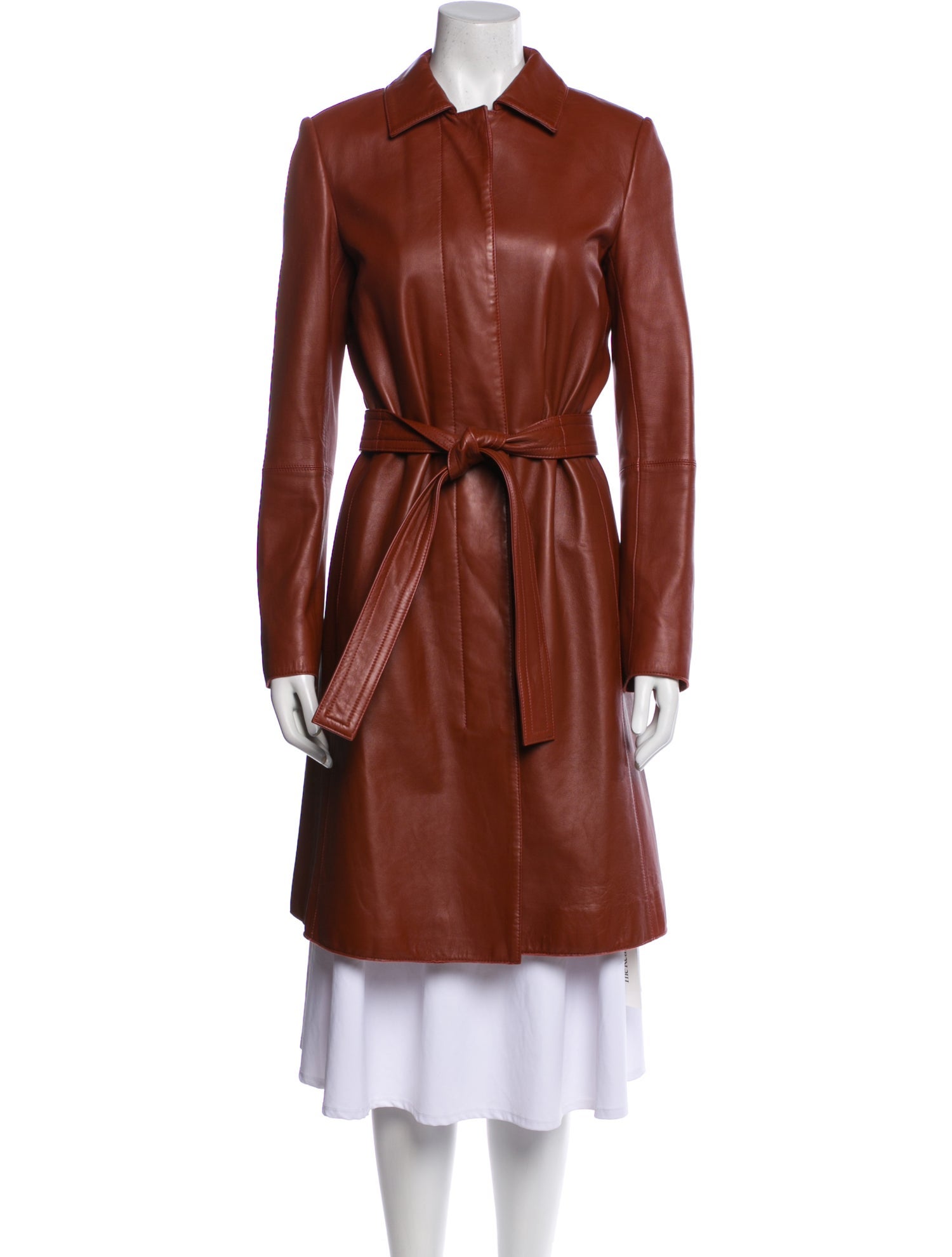 Theory Lamb Leather Trench Coat