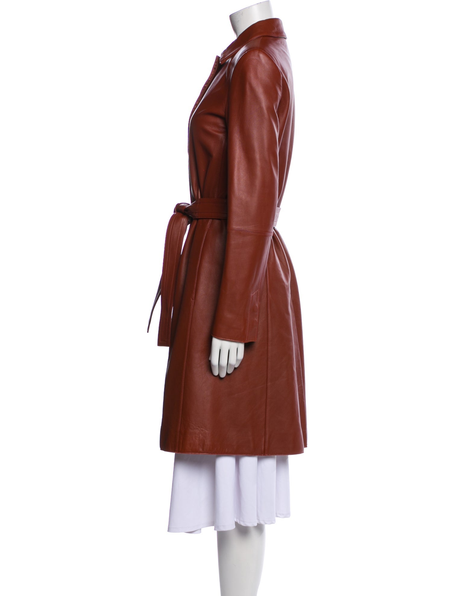 Theory Lamb Leather Trench Coat