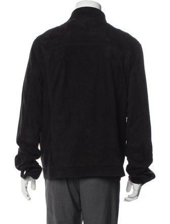 Theory Goat Leather Bomber Jacket