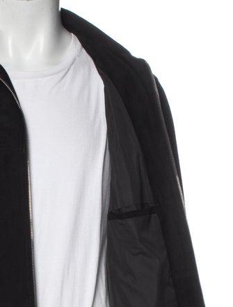 Theory Goat Leather Bomber Jacket