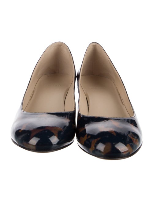 Theory Patent Leather Animal Print Pumps
